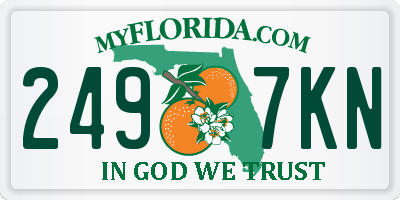 FL license plate 2497KN