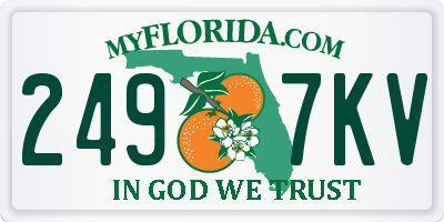 FL license plate 2497KV