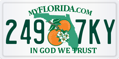 FL license plate 2497KY