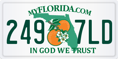 FL license plate 2497LD