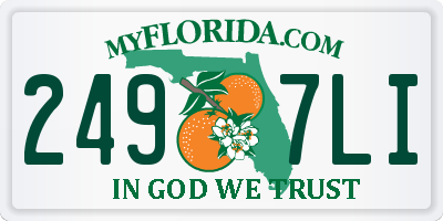 FL license plate 2497LI