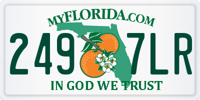 FL license plate 2497LR
