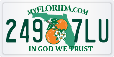 FL license plate 2497LU