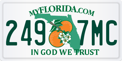 FL license plate 2497MC