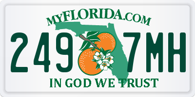 FL license plate 2497MH
