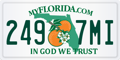 FL license plate 2497MI