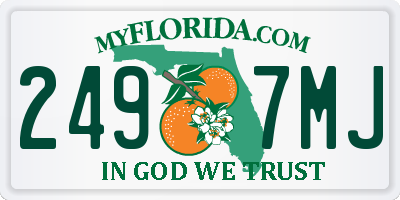 FL license plate 2497MJ