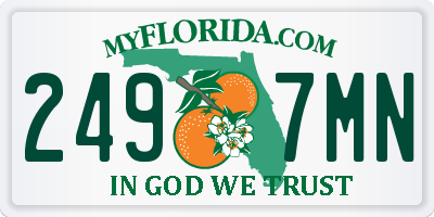 FL license plate 2497MN