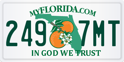 FL license plate 2497MT