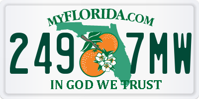 FL license plate 2497MW