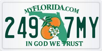 FL license plate 2497MY