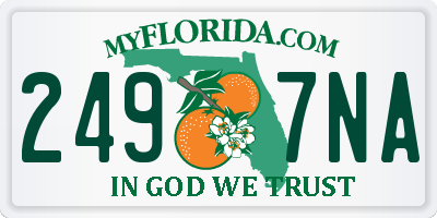 FL license plate 2497NA