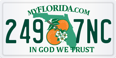 FL license plate 2497NC