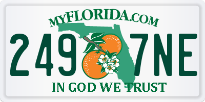 FL license plate 2497NE
