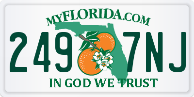 FL license plate 2497NJ