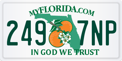 FL license plate 2497NP