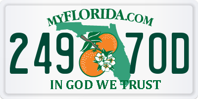 FL license plate 2497OD