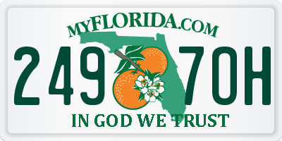 FL license plate 2497OH