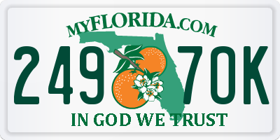 FL license plate 2497OK
