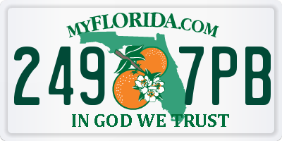 FL license plate 2497PB