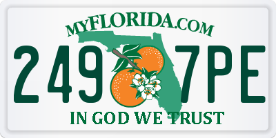 FL license plate 2497PE