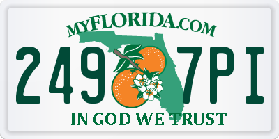 FL license plate 2497PI