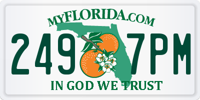 FL license plate 2497PM