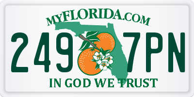 FL license plate 2497PN