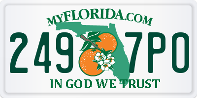 FL license plate 2497PO