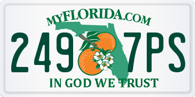 FL license plate 2497PS