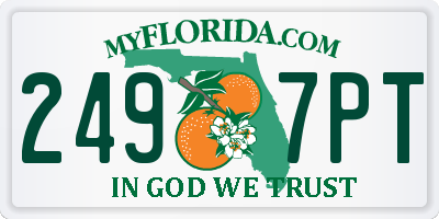 FL license plate 2497PT