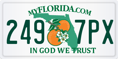 FL license plate 2497PX