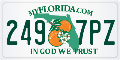 FL license plate 2497PZ