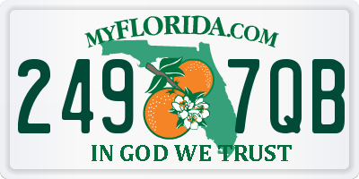 FL license plate 2497QB