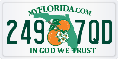 FL license plate 2497QD