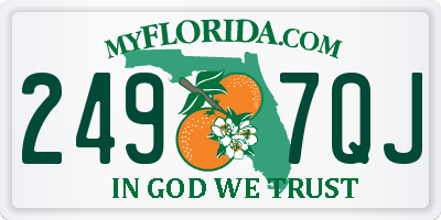 FL license plate 2497QJ