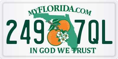 FL license plate 2497QL