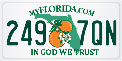 FL license plate 2497QN
