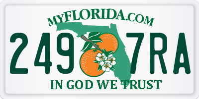 FL license plate 2497RA