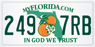 FL license plate 2497RB
