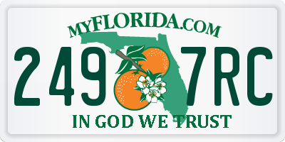 FL license plate 2497RC