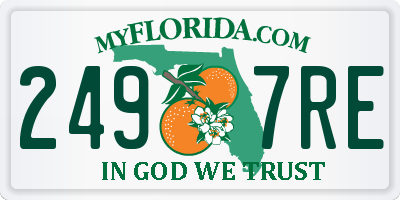 FL license plate 2497RE