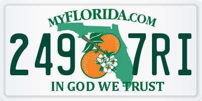 FL license plate 2497RI