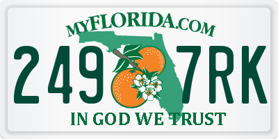 FL license plate 2497RK