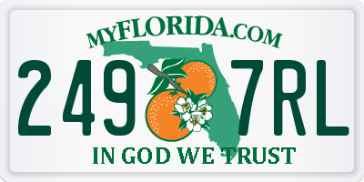 FL license plate 2497RL