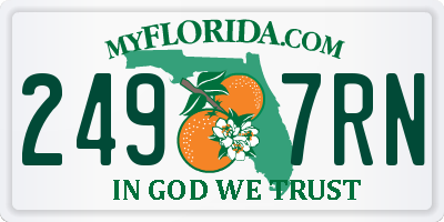 FL license plate 2497RN