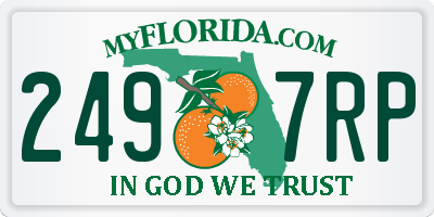 FL license plate 2497RP