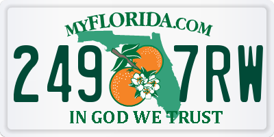 FL license plate 2497RW