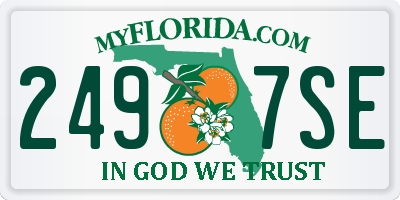 FL license plate 2497SE