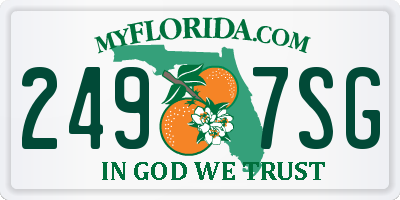 FL license plate 2497SG